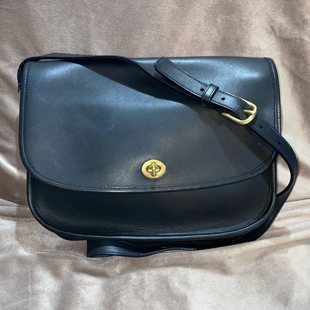 Vintage Coach City Bag 9790 Legacy black leather excellent condition